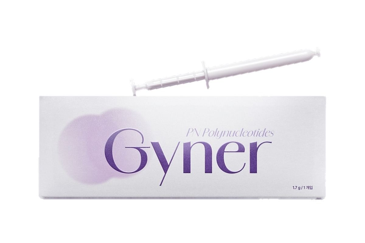 파마리서치 자이너(Gyner) PN 폴리뉴클레오타이드 제품 상자와 전용 주입기
